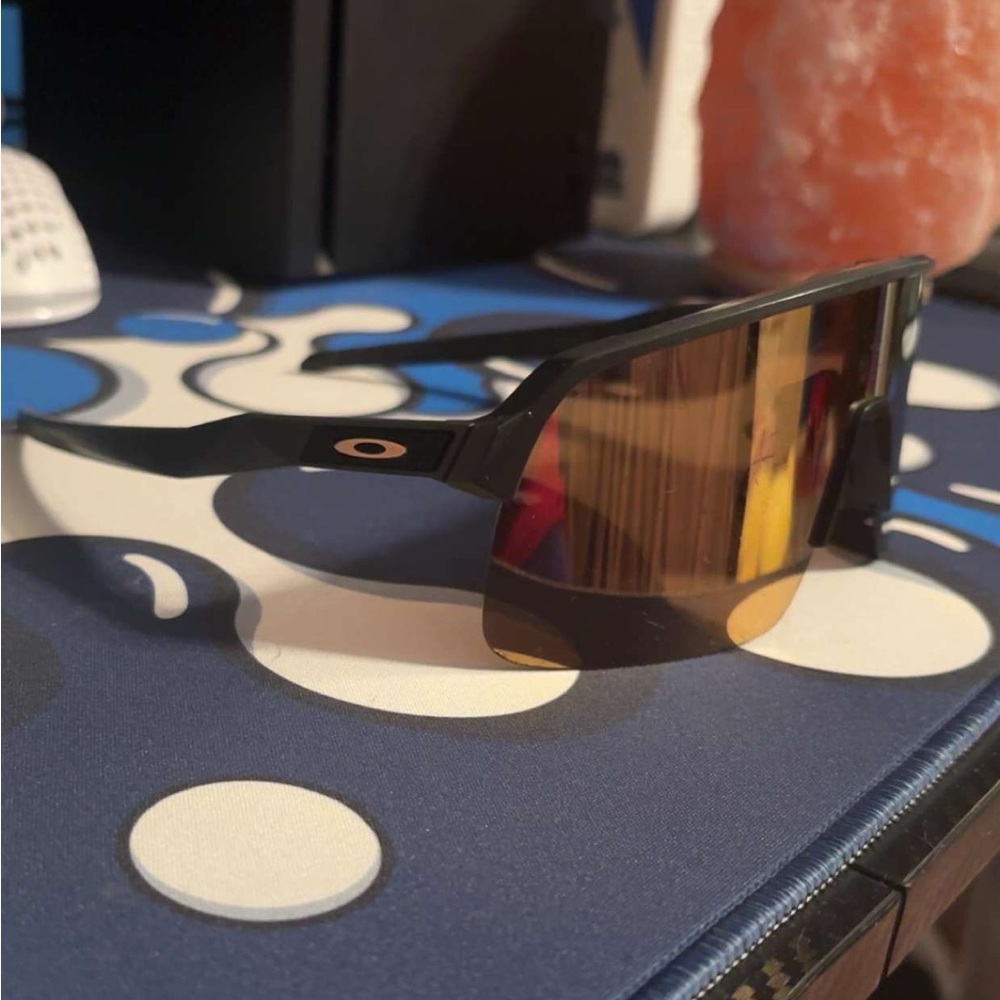 Oakley Black Frame Sunglasses with Amber Lenses